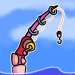 fling people with a fishing rod