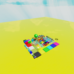 Build something on a random yellow base plate. ((;