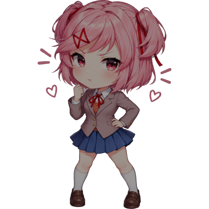 Natsuki DDLC Chibi Cutout