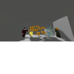 Some cool poses for my group [Some stuff glitched]