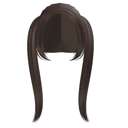 . ‿ ♡ cute long preppy soft pigtails in brown