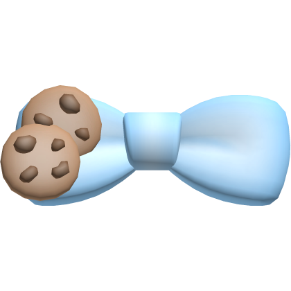 . ‿ ♡ cookie bow in blue .ᐟ.ᐟ