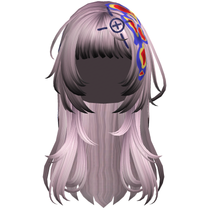 Rose Pink Heatwave Crosshair Punk Flowy Girl Hair