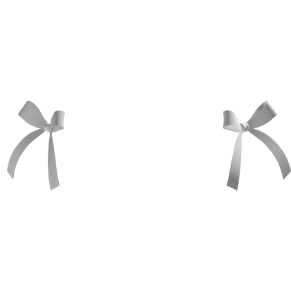 White Hair Bows Shoulder Roblox item