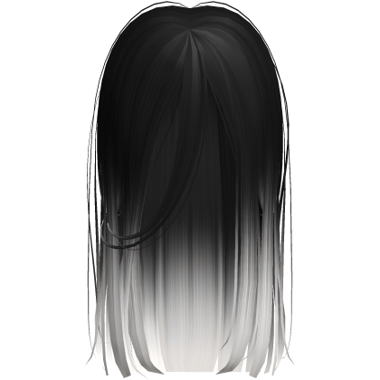 Long Messy Goth Horror Hair In Black White