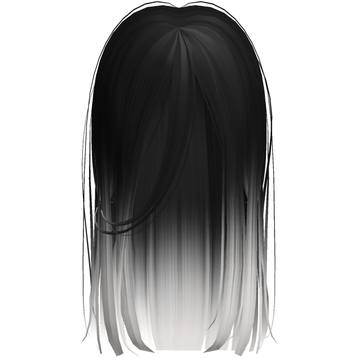 Long Messy Goth Horror Hair In Black White