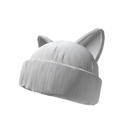 White Cat Ears Beanie