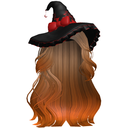 Halloween Side Swept Witch Hair(Brown & Orange)