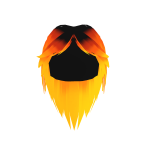Neon Flame Girl Hair