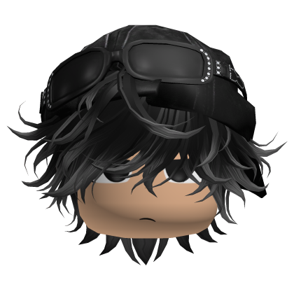 Messy Emo Grey Ombre Hair W/ Y2k Cap thumbnail