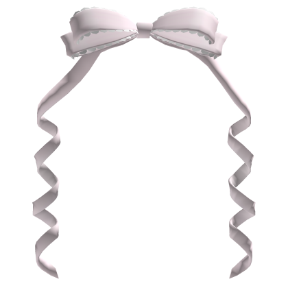 ♡ | cute doll baby pink bow w/ curled long strand