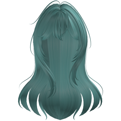 Light Teal Messy Anime Long Hair