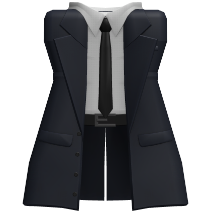 Navy Blue Long coat with White Suit | R6 Girl ver.