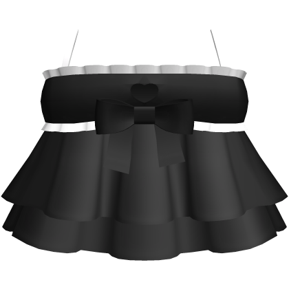 ♡ : cute black heart cutout ruffle dress