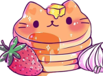 Kawaii strawberry pancakes