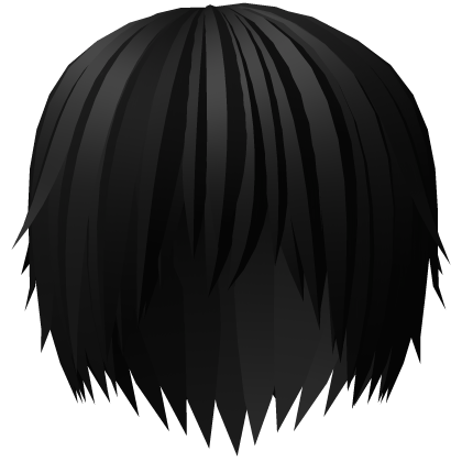 black messy emo vkei hair