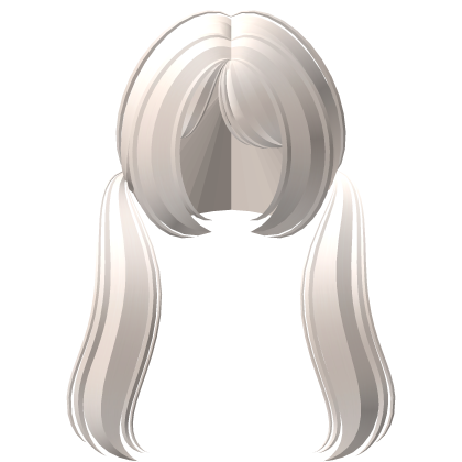 : low straight sweet pigtails in platinum ♡︎