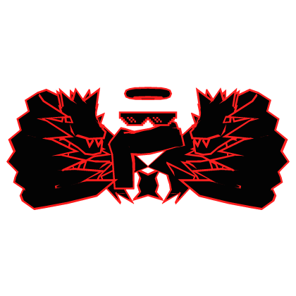 Cartoony Red Halo Shades Wrap Scarf Dragon Combo Roblox item