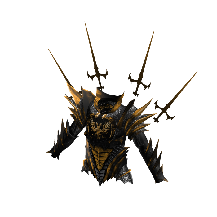 Medieval Divine Knight Aura Armor Top Black Gold