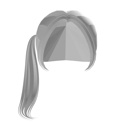 High Long Side Ponytail in White | Roblox Item - Rolimon's
