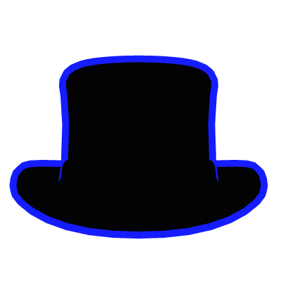 Cartoony Blue Top Hat Roblox item