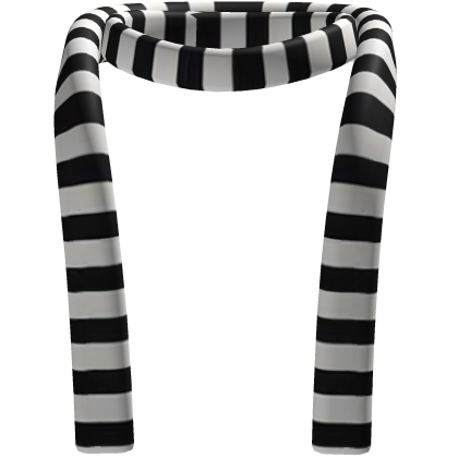 scarf black white stripes v-kei visual mori kei ok