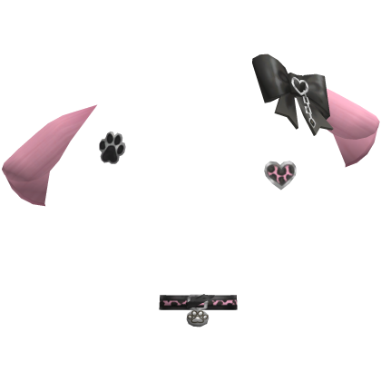 Pink Gothic Y2k Ear Paw Furry Accessories