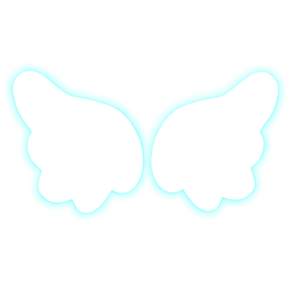 Glowing/Emissive Blue Angel Wings