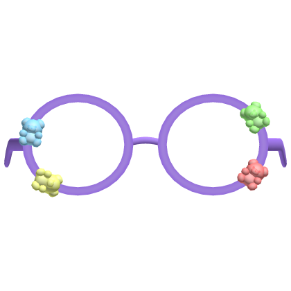 . ‿ ♡ yum gummy bear glasses in purple
