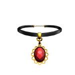 Red diamond tear necklace