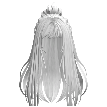 White Half-Up Hair