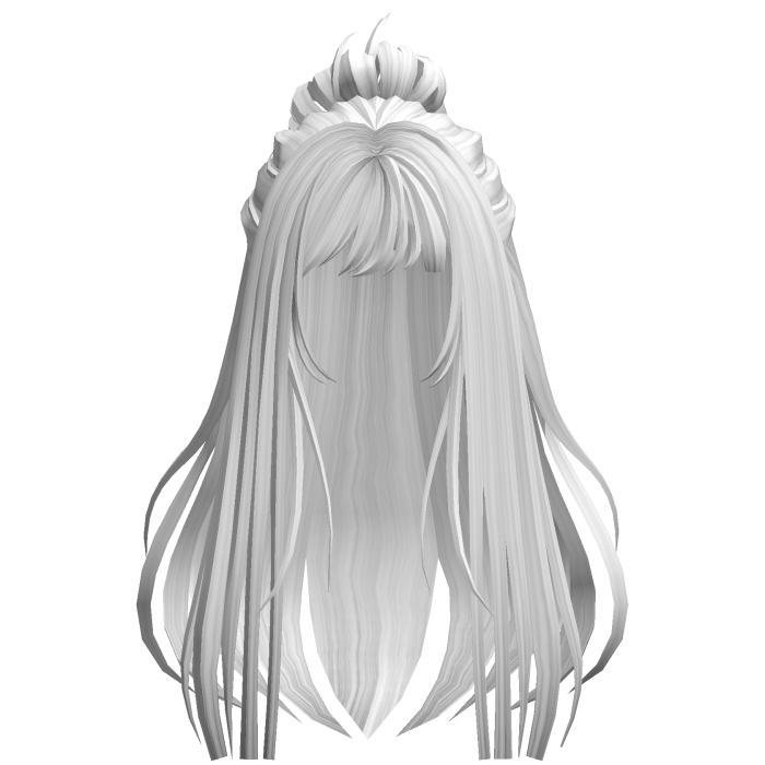 White Half-Up Hair