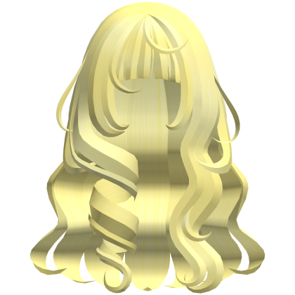 yellow cute messy wavy long princess hair