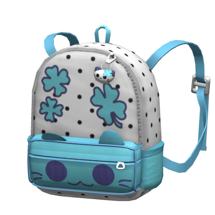 [NEW 🚨] Light Blue Polka Dot Cat Backpack (3.0)
