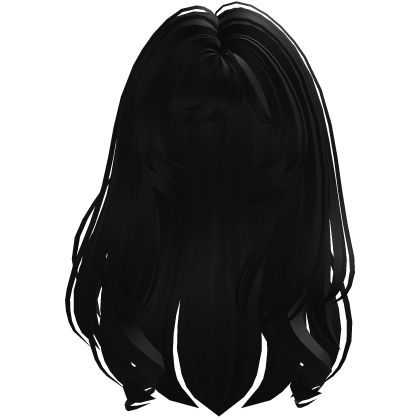 Long Flowy Curly Hair (Black) Roblox item