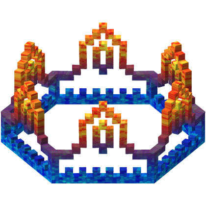 Rainbow Omega 8-Bit Royal Crown Outline (Addon) Roblox item