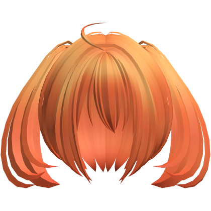 2000s moe short fluffy side ponytails orange