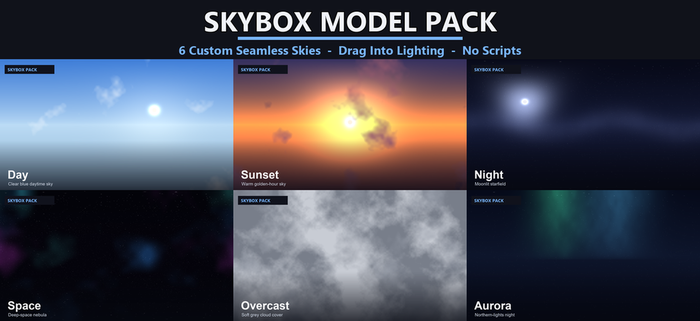 Low Poly Skybox Pack 6 Custom Sky Presets preview 1