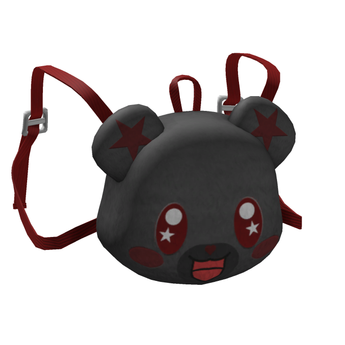 Fluffy Cute Kawaii Bear Backpack in Black (1.0)