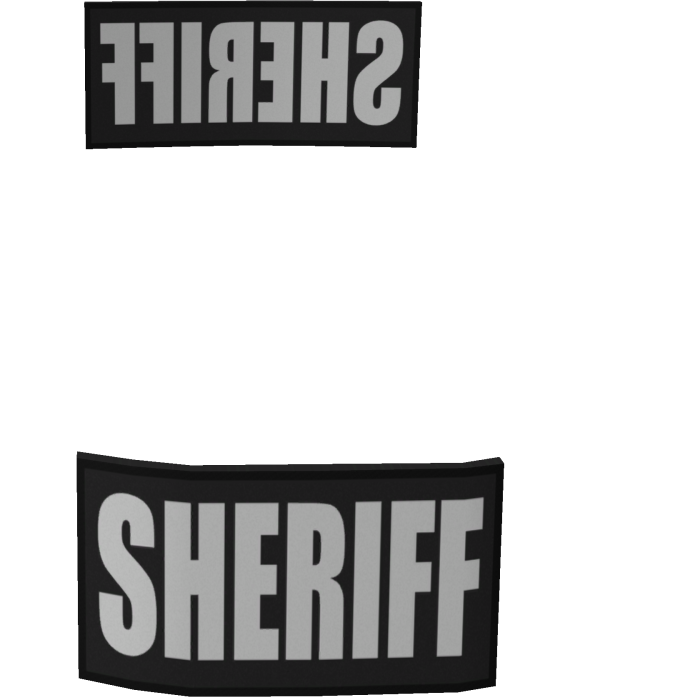 B/W Sheriff Patches (RCPC) (Front/Back)