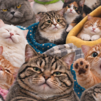Funny Meme Cats Collage Cute Kitty Fun Background