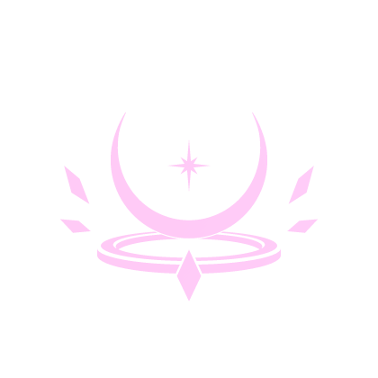 Glowing Crescent Halo Pink White