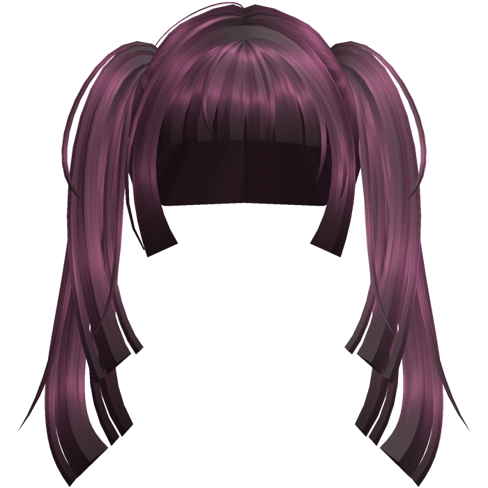 cute dark purple anime gothic berry pigtails hime