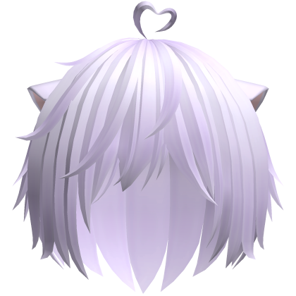 sweet fluffy catboy hair in purple