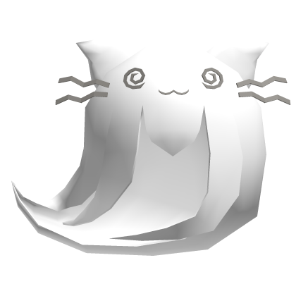Low Poly Halloween Ghost Cat Hair White Roblox item