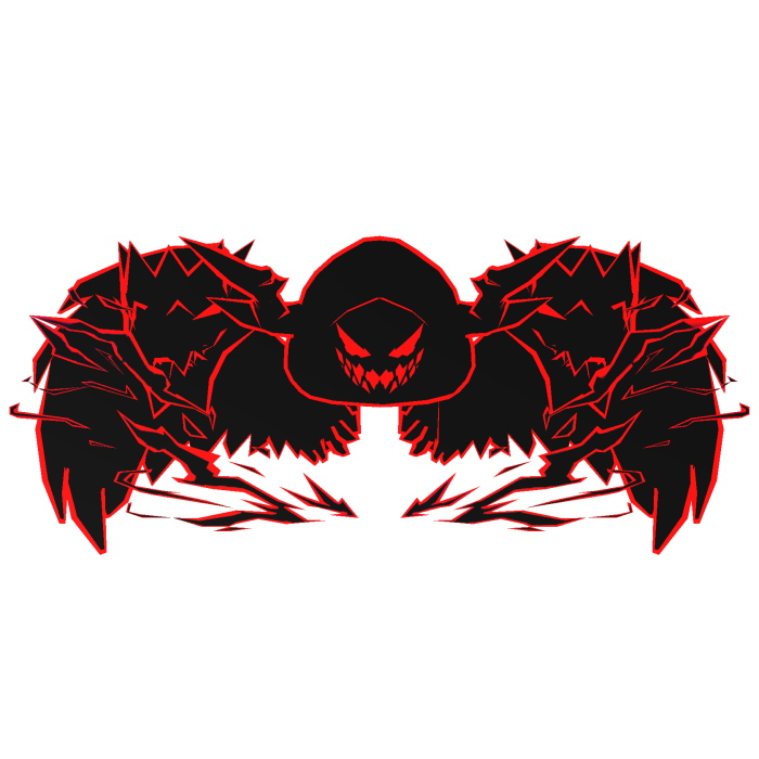 Cartoony Red Hood Aura Dragon Wings Combo