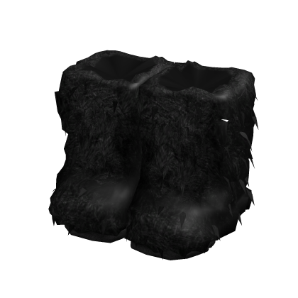 ʚ y2k fur boots black thumbnail