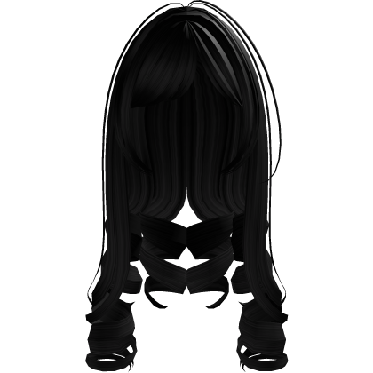 Long Cute Curls For Angels (Black) Roblox item