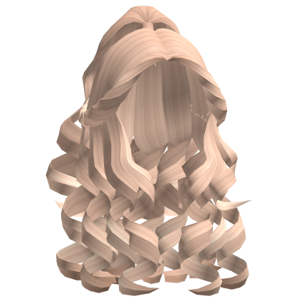Braided Curly Princess Ponytail (Blonde) Roblox item