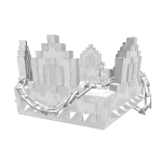 [ADD-ON] Ivory White Chained Spiky 8-Bit Crown